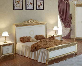Кровать Версаль с изголовьем шелкография